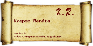 Krepsz Renáta névjegykártya
